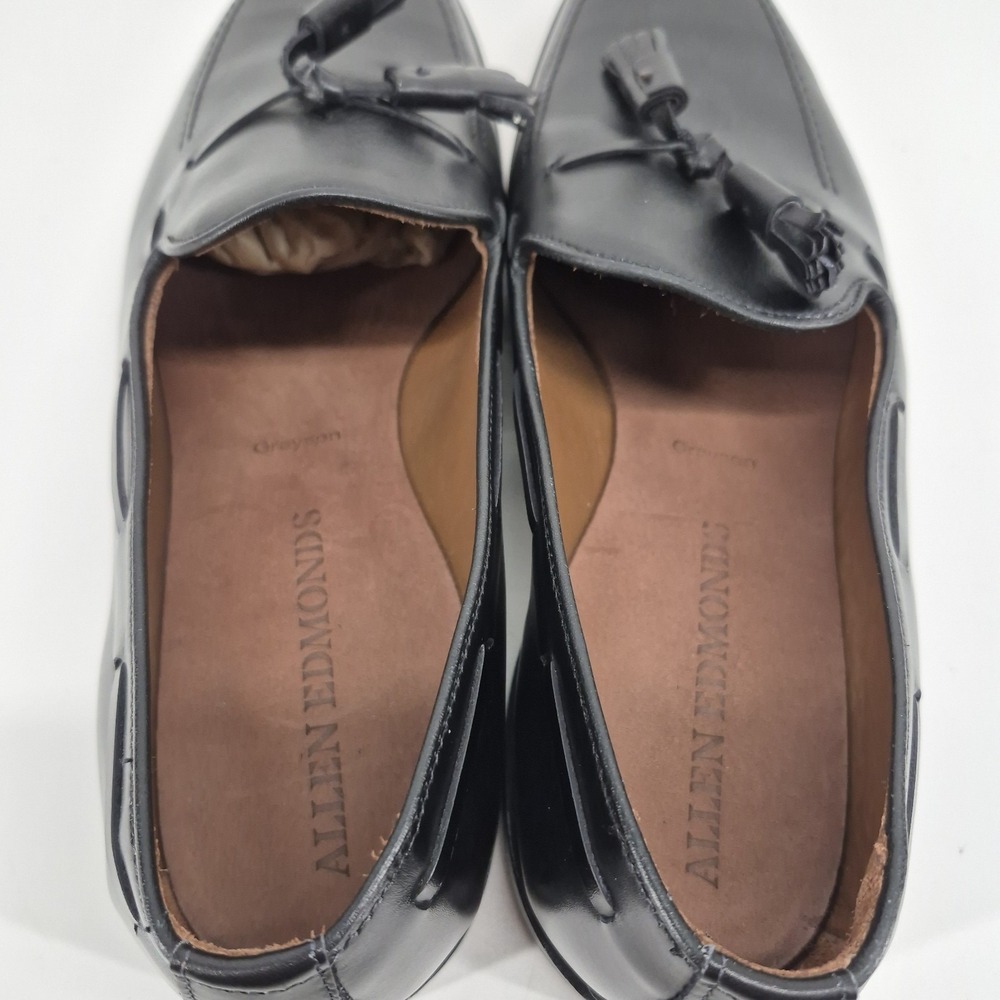 Allen Edmonds "GRAYSON" Men's Leather Black Tassel Loafers 10 EEE USA - Picture 8 of 10